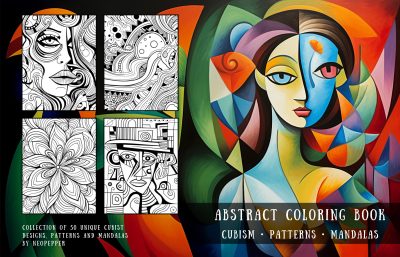 Featured Book: Abstract Coloring Book – Cubism, Abstract Patterns & Mandala Patterns for Adults by Neo Pepper